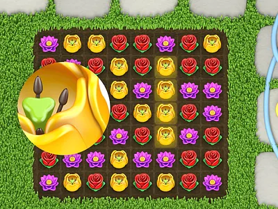 Match 3 Game 3d 3d art flowers game art game design games paladin engineering