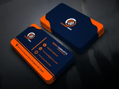 Minimal Business Card Design advertisement banner design brand identity branding business business card business card design design flat flat illustration graphic design logo minimal visiting card design