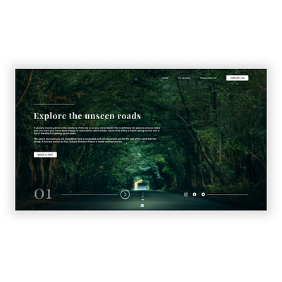 A Road Trip design landing page product design ui uidesign user interface website concept