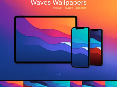 Waves Wallpapers colors desktop ipad iphone mac mobile pc tablet wallpaper waves windows