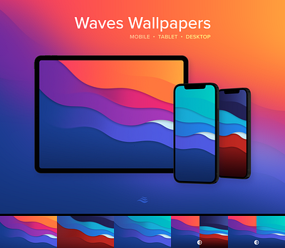 Waves Wallpapers colors desktop ipad iphone mac mobile pc tablet wallpaper waves windows