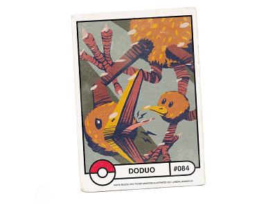 Double Trouble card game character doduo editorial editorial illustration illustration kanto league pokemon pokemon master pokemon tcg pokemon25 texture