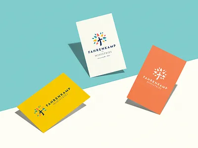 Branding for Fahrenkamp Ministries brand guide branding business card color palette logo ministry