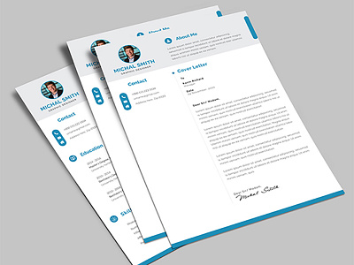 Resume CV Template cv docx job letter portfolio professional resume