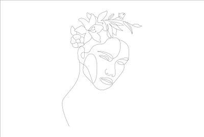 one line art color line art continuous line continuous line art flower line art graphic design illustrator design minimalist line art one line art one line drawing portrait art
