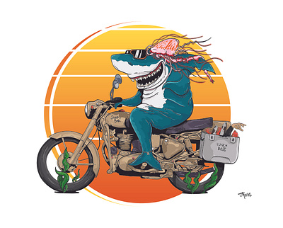 Shark Bait apparel design art design digital illustration graphic design illustration packagedesign print sticker tee tshirt vector