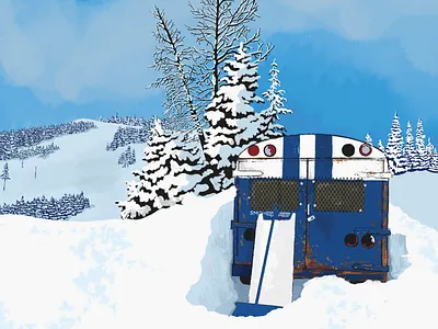 Mt Spokane Terrain Park Poster bus design digital painting illustration illustrator park procreate procreate art procreateapp rusty ski ski lift snow snowboard snowboarding texture truegrittexturesupply vintage