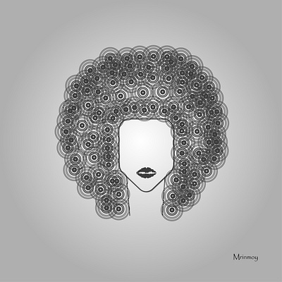 The beauty of curly haired woman beauty beautyful logo branding curl curly curly hair graphics illustration logo logo design logodesign woman women