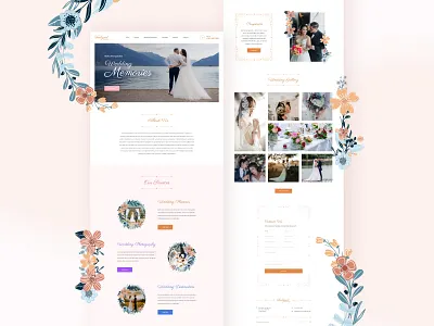 Feelgood Weddings - A Wedding Event Planner Website clean design floral design illustration ui user experience user interface ux web design website design wedding wedding photography wedding planner wedding planning weddings