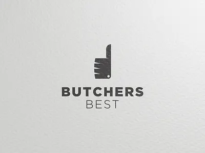 Butchers Best branding butchers logo simple thumb up thumbs up