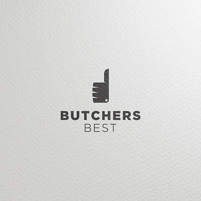 Butchers Best branding butchers logo simple thumb up thumbs up