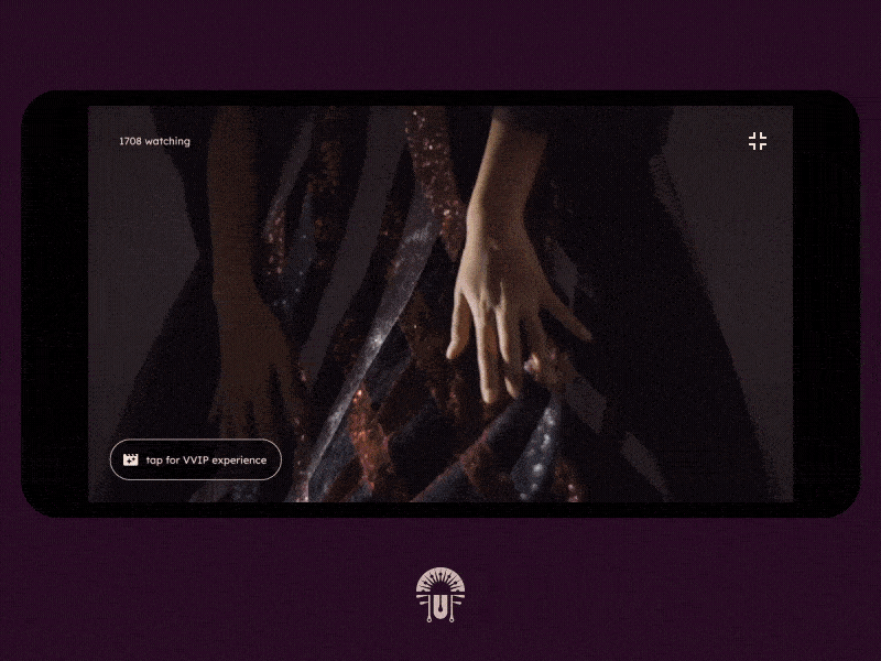 Interactive Fashion Live Stream - NuFF2020 buttons clean clear contemporary event fashion indonesia interaction interactive interactive prototype interactive video interface live livestream livestreaming overlay prototype prototyping ui video