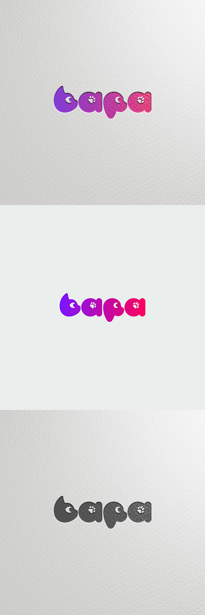 Bapa branding cats custom letters custom type dogs logo simple