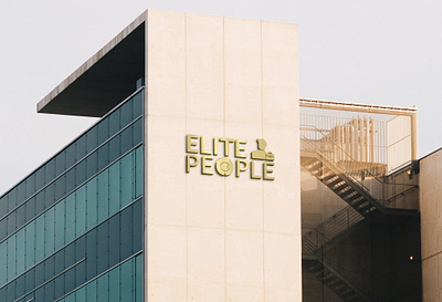 Elite people Logo on mockup brand brand identity branding building clean color concept creative design flat icon identity illustration illustrator logo minimal mockup simple ui vector
