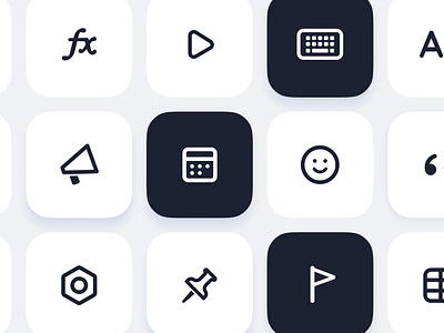 Icon Pack equation flag icon pack icon set iconography icons keyboard megaphone pin play settings smiley