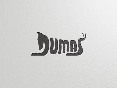 Duma’s pet food branding custom letters custom type dog logo negative space pet