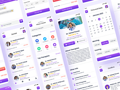 Teletherapy Telehealth IOS Mobile App UI Design app appointment booking appointment booking app design doctor app doctor app ui doctor appointment doctor booking app facebook app ui themeforest therapist therapist appointment therapist booking app therapy therapy app therapy app ui ui