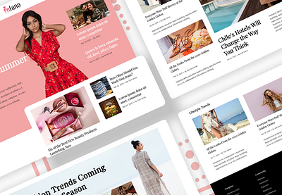 Blogger adobe xd blog feminism health light pastel website design