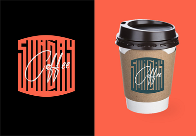 Sunday Coffee Logo Design concept branding coffee coffee cup coffeeshop illustration logo logo design