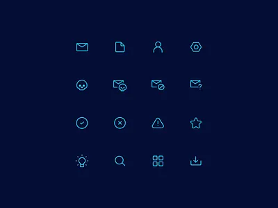 Outline icons envelope icons minimal icons minimalistic outline outline icons skull icon