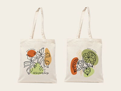 Plant Totes anthirium brand design brand merch branding house plant merch monstera philodendron plant plant design plant illustration plant lover plant shop tote bags totebags totes