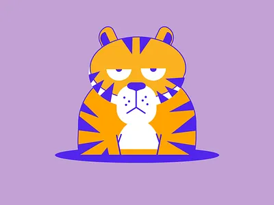 Tiger animal animal character animal illustration cat hole illustration tiger tigre vector