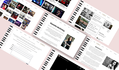 Website Design for a musician blog contact form digital design landing page ui ui ux ux ui web design web redesign website wix