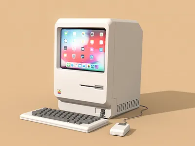 Macintosh 3D 3d 3d art 3d modeling design designerkang hobby macintosh study 그래픽