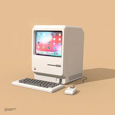 Macintosh 3D 3d 3d art 3d modeling design designerkang hobby macintosh study 그래픽