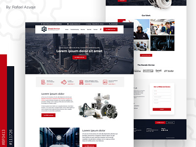 Mechanic Industry Website - Adobe XD Template adobe photoshop adobe xd adobe xd templates adobexd design digital marketing rafael azuaje ui ux ux design uxui web design