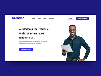 Agendor - Hero header (Estudo) estudo heroheader ui web