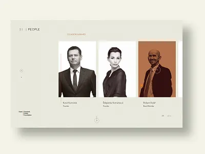 KKFF / About - people buracinsky corporate foundation lubos microsite ui ux
