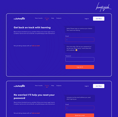 MyTutorPod | Personalized expert learning design designs landing page ui uiux ux uxdesign web