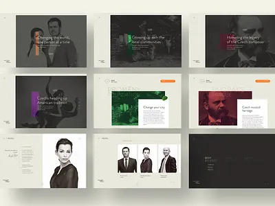 KKFF / Website layouts overview buracinsky corporate foundation lubos microsite ui ux