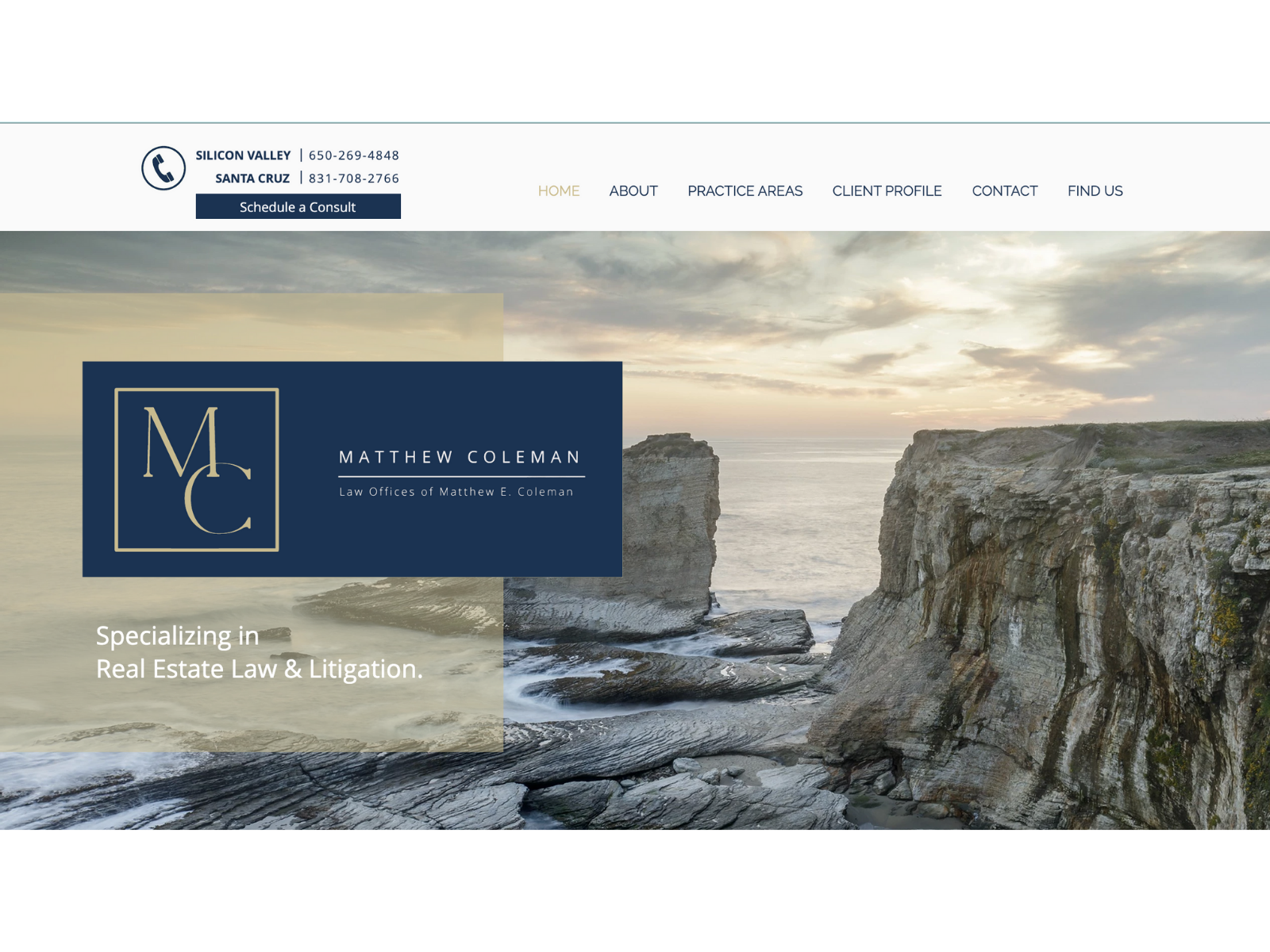 Example of Lawyer Website Design