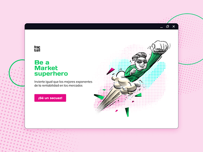 Fractall Fintech Landing Page. colombia color design finance fintech graphic heroes illustration illustrator landing startup website