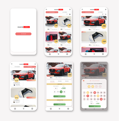 Lottery App UI Design adobexd app ui uidesign user experience userinterface