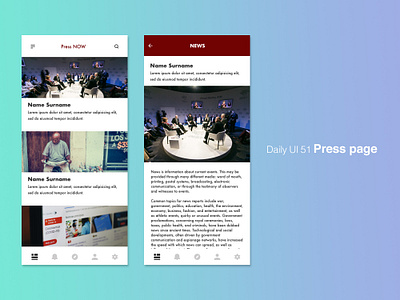 Daily UI 51/100 - Press page app dailyui dailyuichallenge design mobile press press page ui ux web website