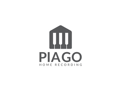 Piago Home Recording Logo best logo logo logo design logo ideas logo inspiration msuic logo negative space piano