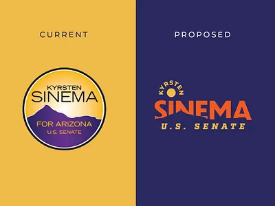 Kyrsten Sinema Rebrand arizona election kyrsten sinema landscape art logo design logo redesign patriotic political art political logo rebrand rebranding redesign senate sinema southwest southwestern vote voter voting