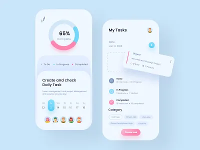 Task Management Mobile App app interface minimal mobile mobile app mobile apps mobile ui mobileapp mobileappdesign ui ui design uiux ux ux ui design