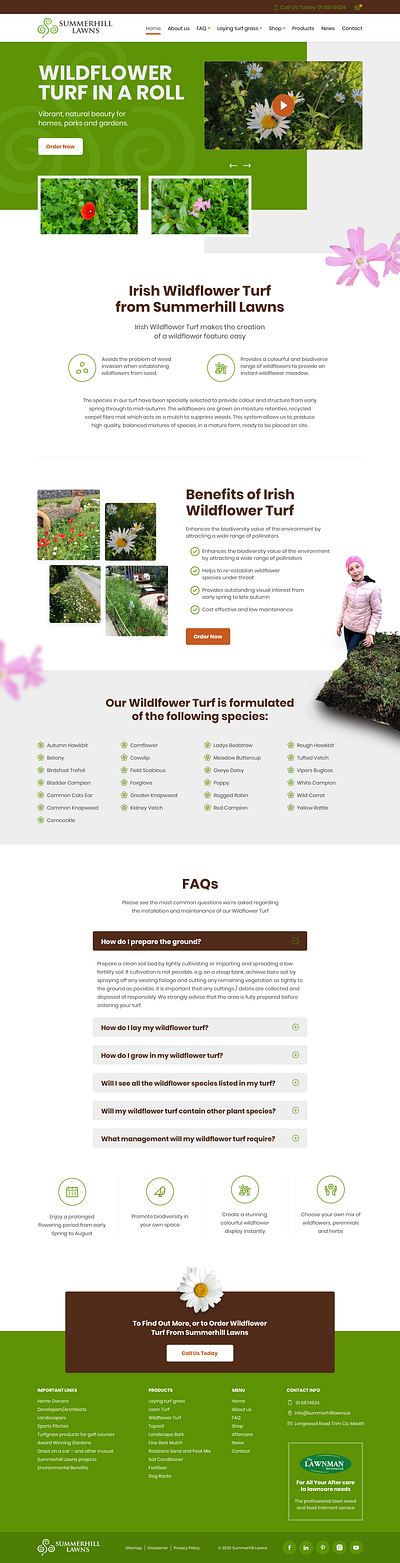 Summerhill Lawns Wildflowers page flow flowers flowershop gardens landscape landscape design landscaping