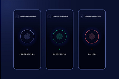 Fingerprint Authentication block blockchain design fingerprint ui ui ux uidesign uiux ux ui