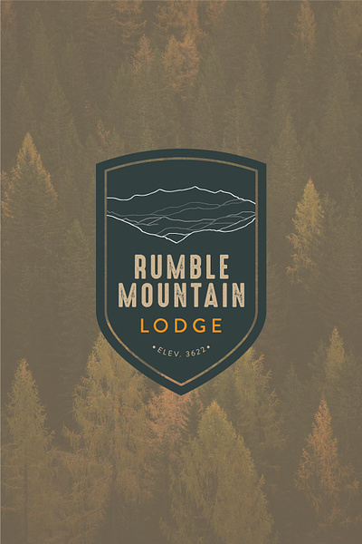Rumble Mountain Lodge Logo design graphic design logo