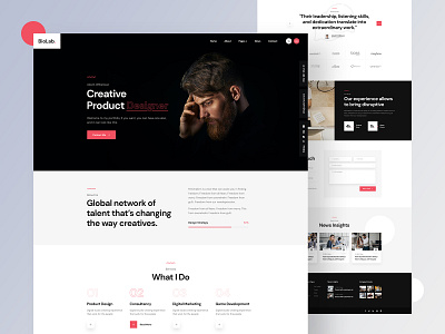 Biolab personal portfolio website design bio biolab cv cv template dark footer header landing page personal portfolio portfolio trending ui ui design ux ux design