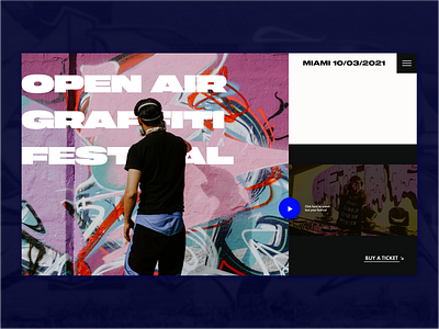 Graffiti festival website mainpage art branding culture graffiti hiphop main page modern painting street art website design