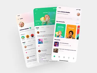 StoryBoard App Design 2021 app application community design feed figma icon lauv media mobile music app music art profile superstar taylor swift ui ux