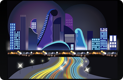skyline effects flat design futuristic hustle illustration illustration art skyline