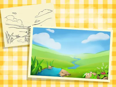 On the trail art background art casual game cg cggame colorful art concept concept art design flat illustration nature