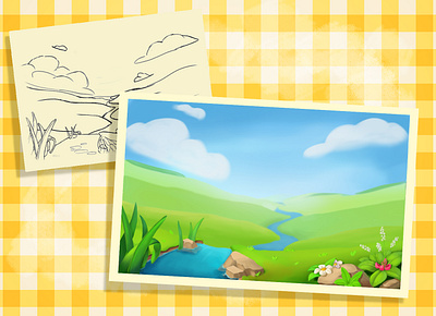 On the trail art background art casual game cg cggame colorful art concept concept art design flat illustration nature